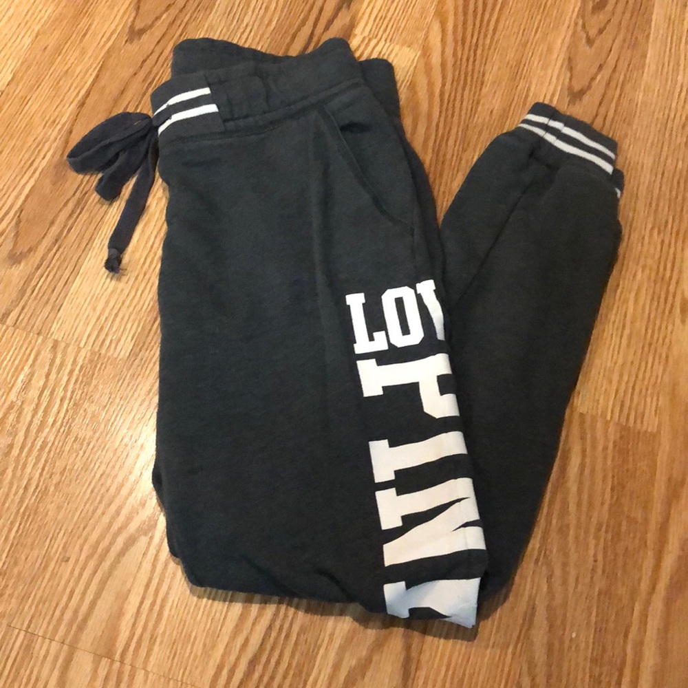 PINK dark grey joggers